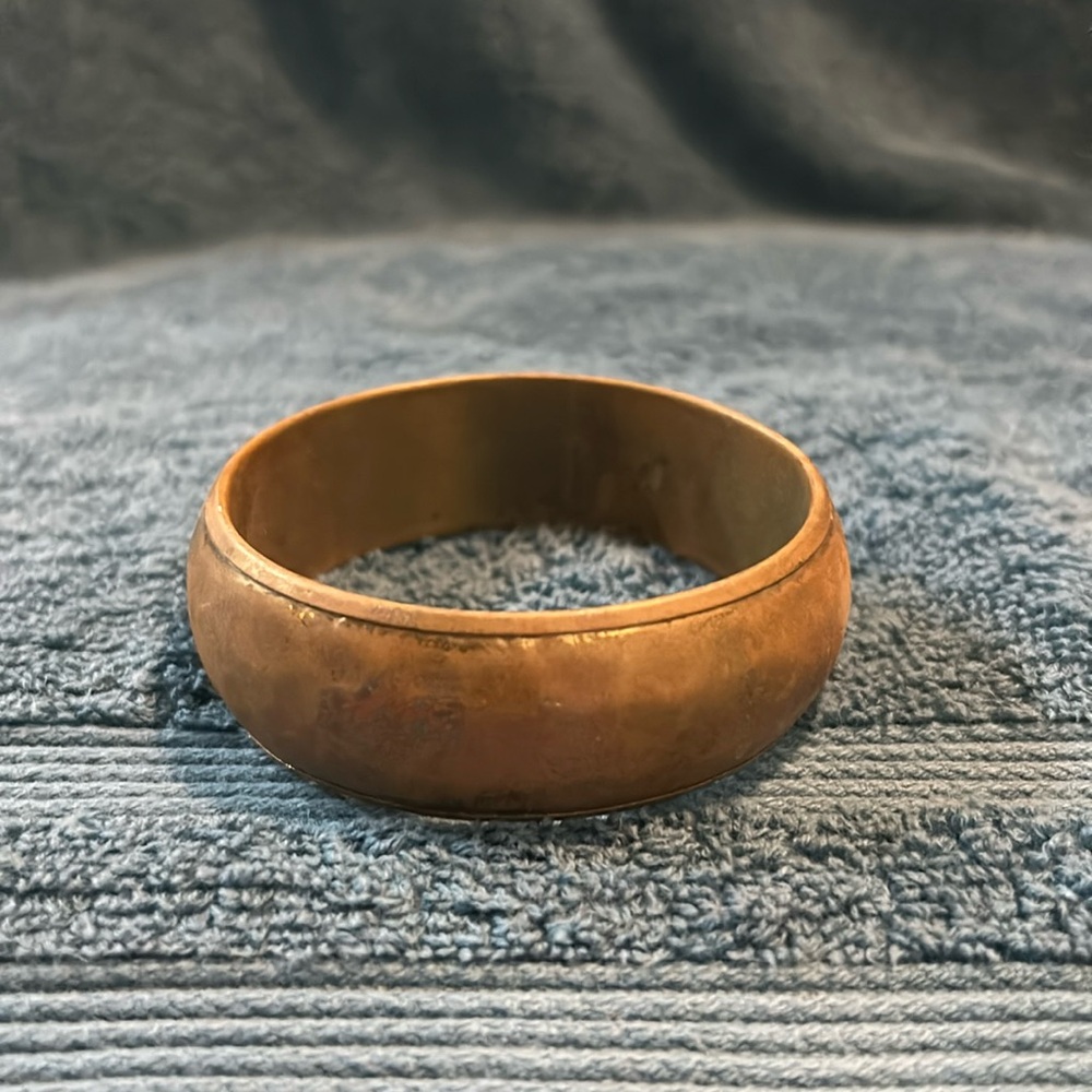 Solid brass bangle bracelet